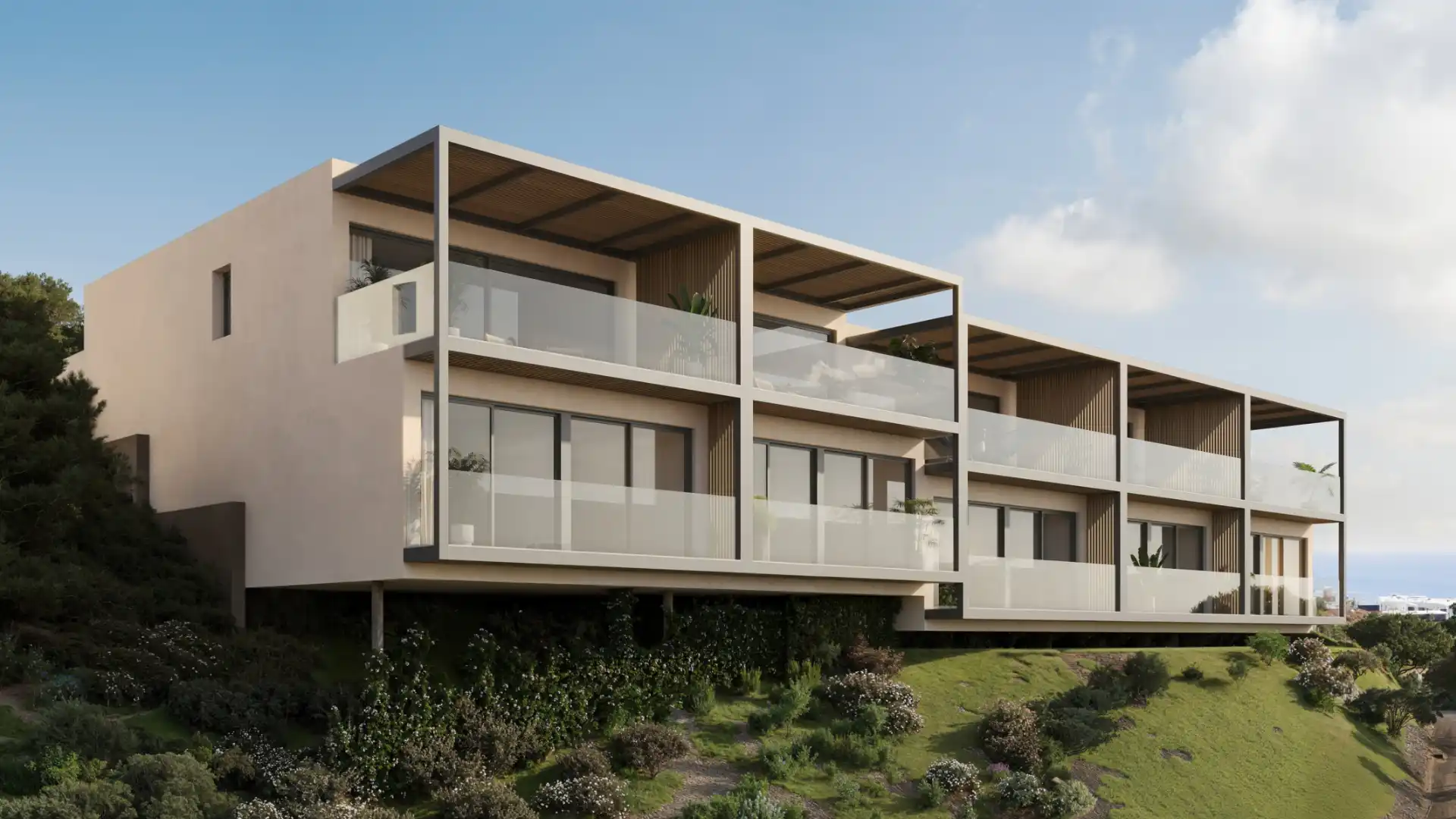 Veridian by ON3 sustainable detached homes render, El Higueron, Fuengirola, Costa del Sol